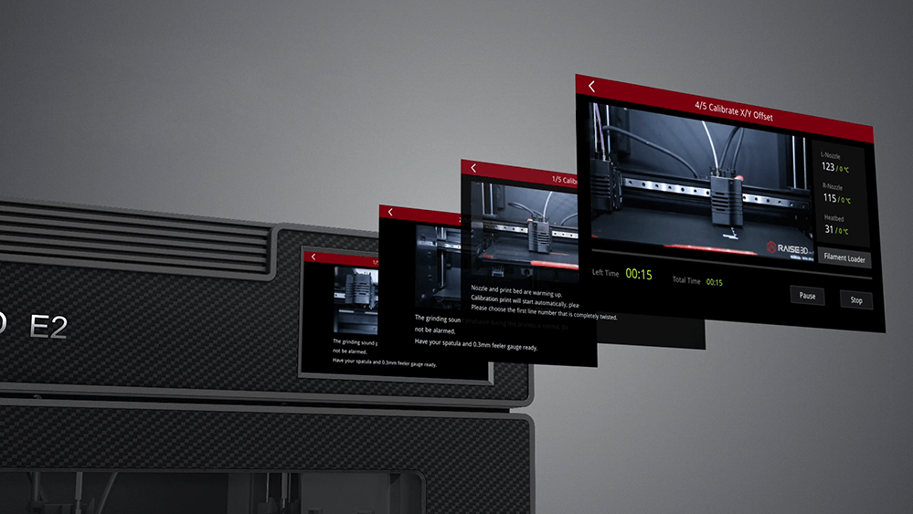 Raise3D E2 3D Printer Touchscreen