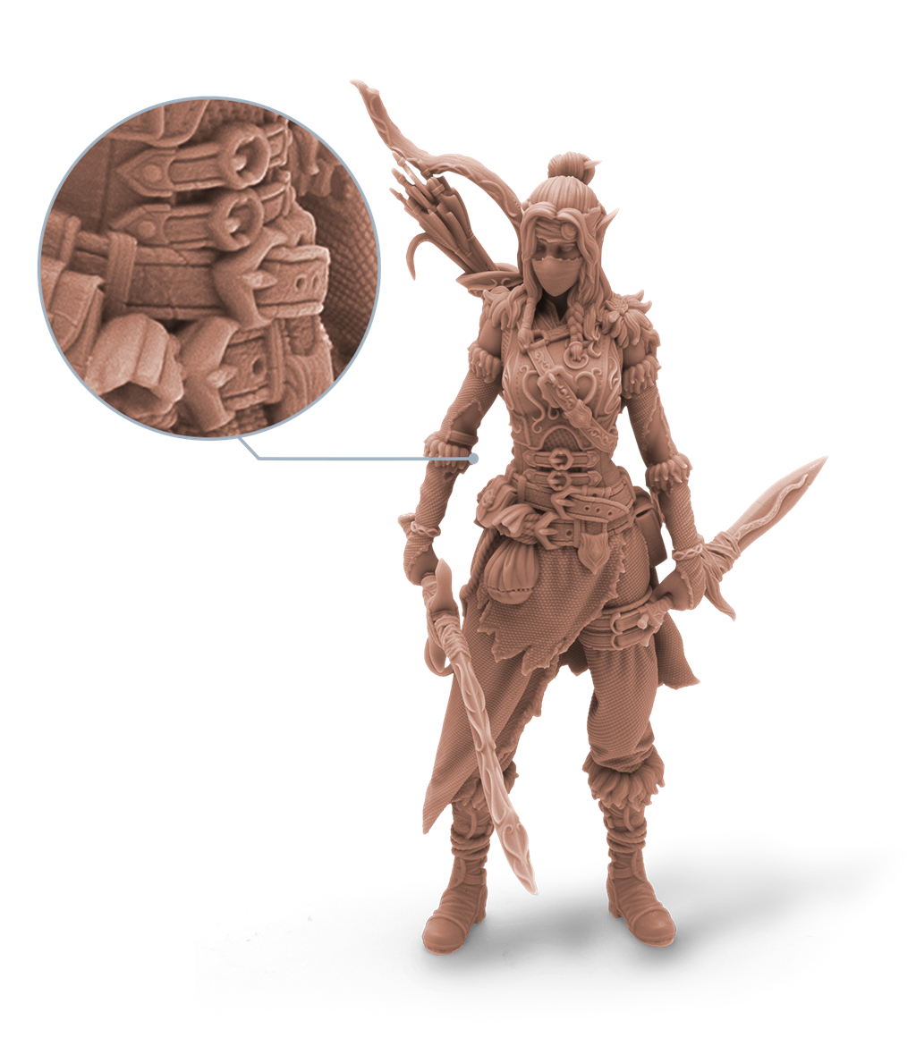 Phrozen紅陶色 8K 樹脂3D列印成品