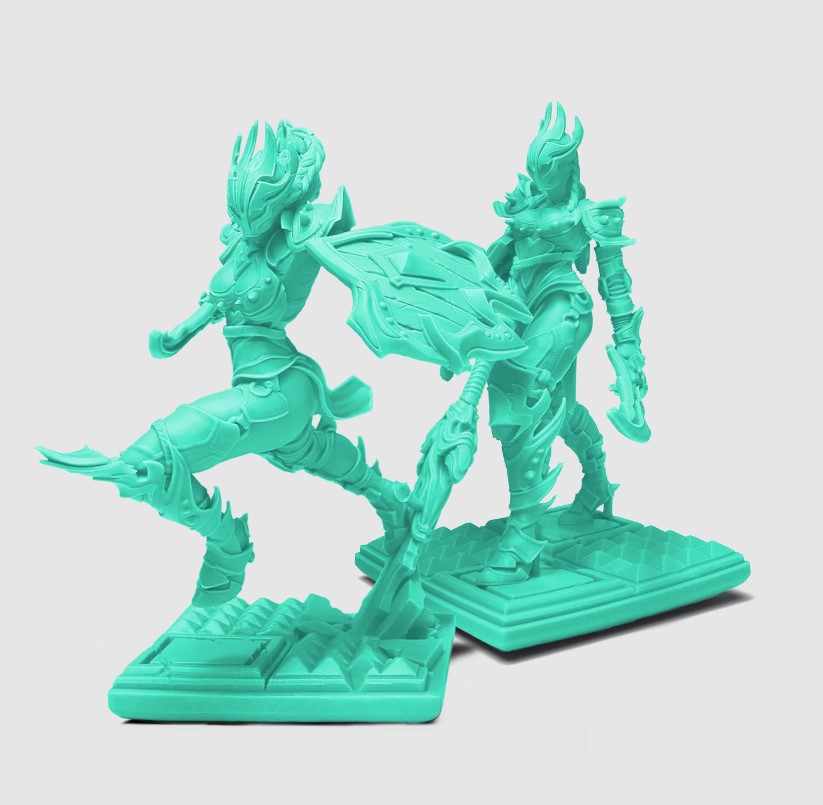 Phrozen 湖水綠模型樹脂 3D 列印成品