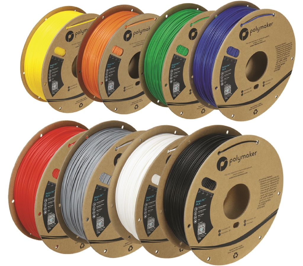 Polymaker 3D列印線材 - Polylite PLA 系列有8種顏色選擇