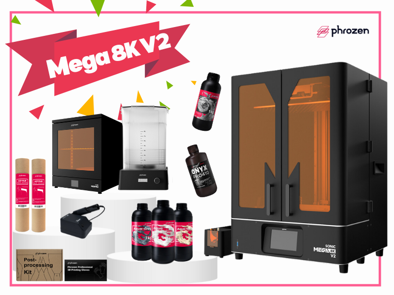 Phrozen Sonic Mega 8k V2 光固化3D列印機同捆包