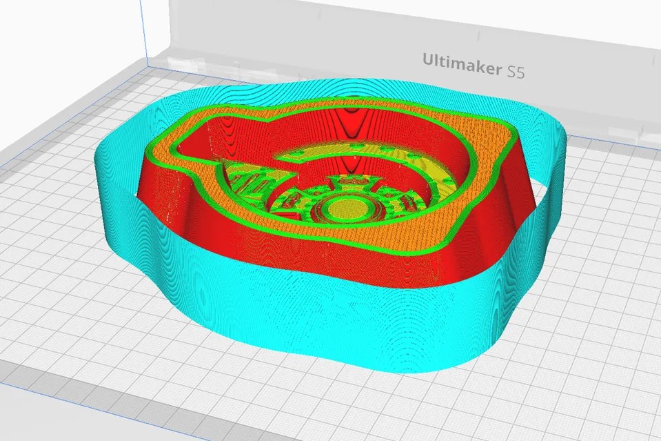 ​UltiMaker Cura：草稿牆預覽