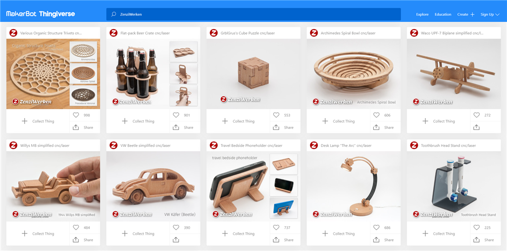 Thingiverse 3D模型文件下載網站