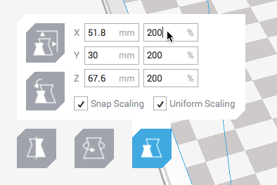 Ultimaker 2 3D印表機 cura15.06 切片軟體 比例