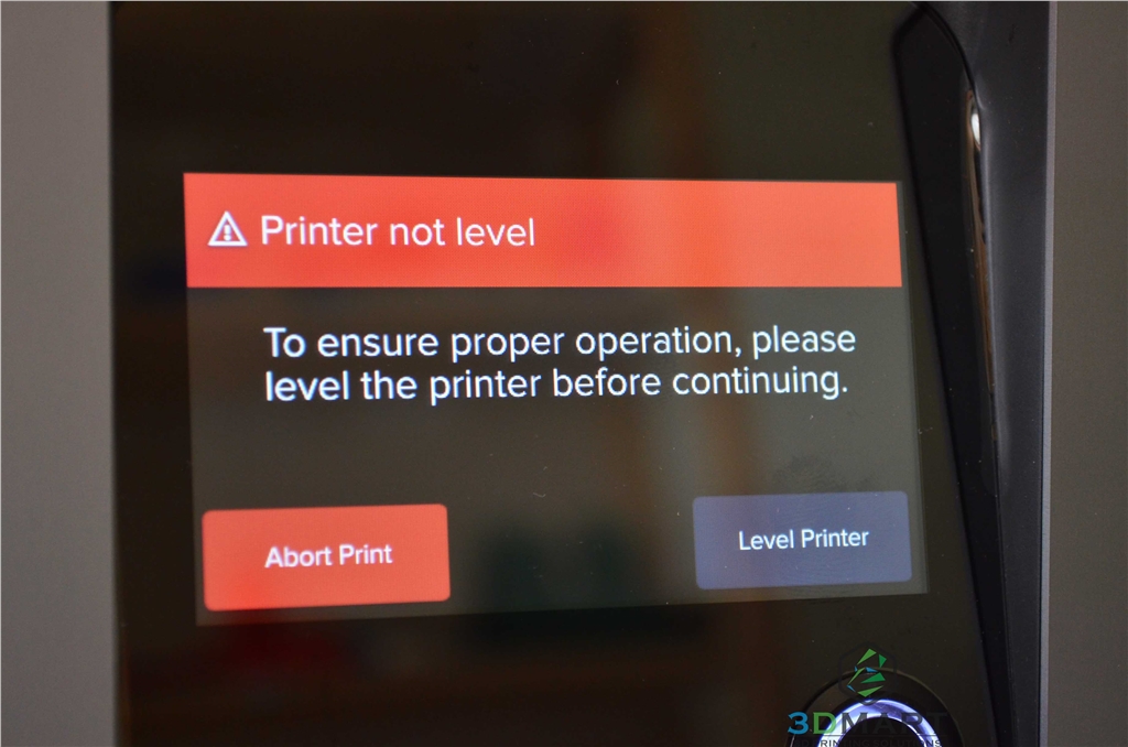 Formlabs SLA 3D列印機 Form 2 台灣 開箱文章 水平調整警告 3DMART