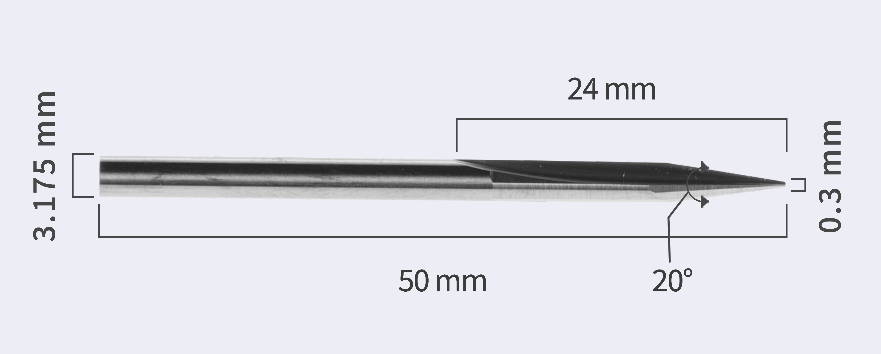 Straight Groove V-bits for Snapmaker 2.0 Size