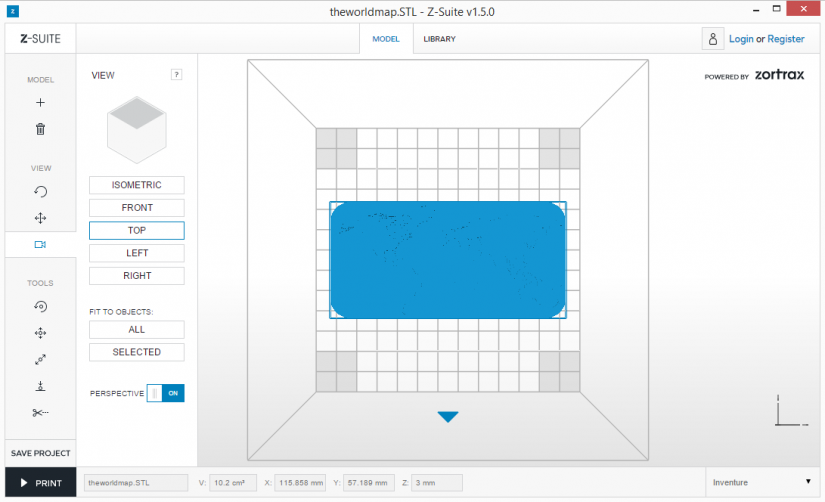 Zortrax M200  Z-Suite操作指南 放置模型 視角