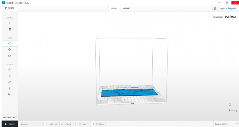 Zortrax M200  Z-Suite操作指南 放置模型 旋轉視角
